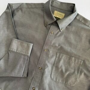 Cabela's Outfitter Series Mens Long Sleeve Button Down Shirt - Size L -‎ Gray
